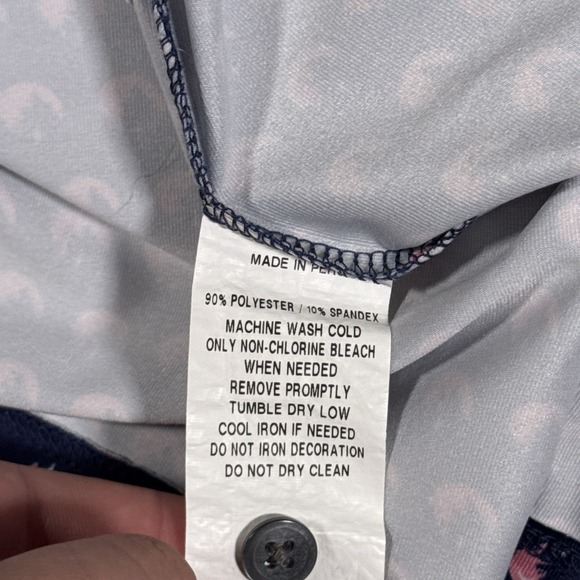 Greyson Polo Shirt Mens L Purple Wolf Moon Pattern Golf Performance Stretch - Picture 8 of 8